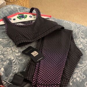 Women's Black and Purple Activewear Set